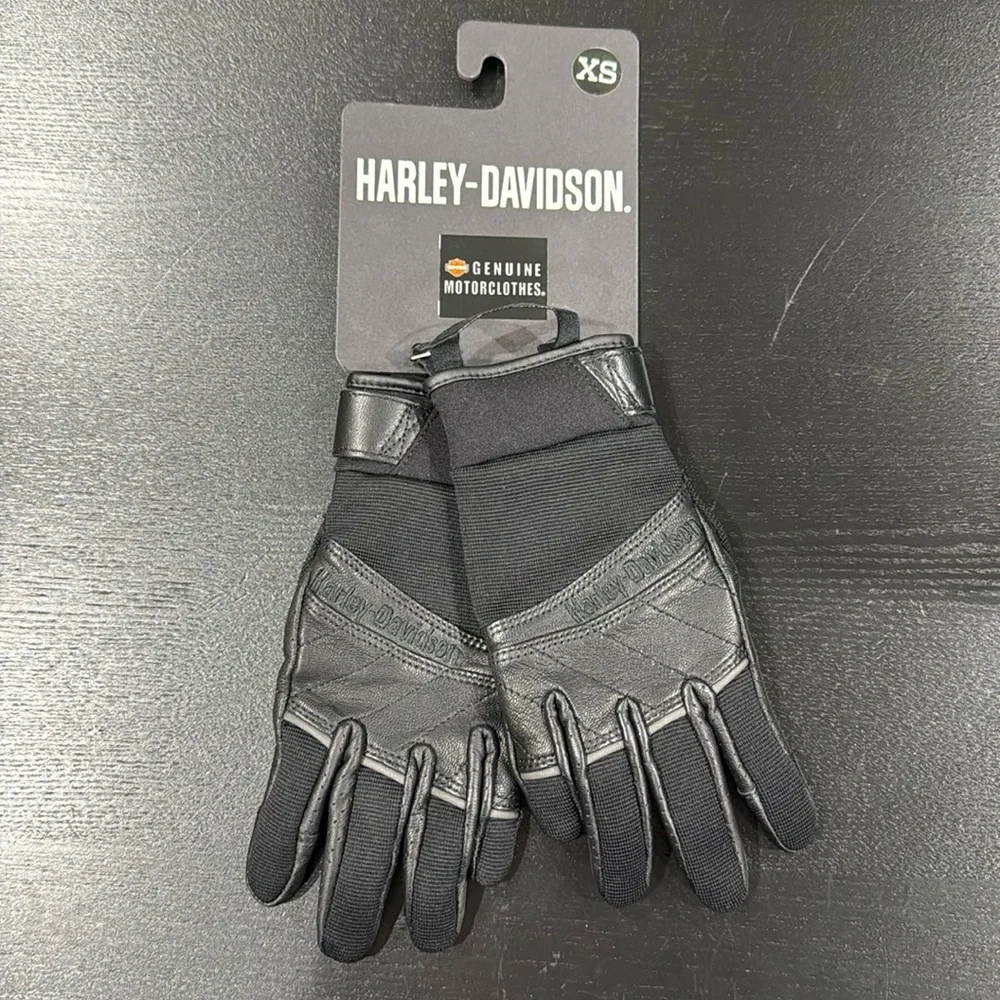 Harley-Davidson Women's Navigator Mixed Media Full-Finger Gloves - XS